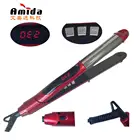 new design titanium private label professional 2 in 1 hair curler and hair straightener