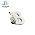 metal silver blank alphabet letter lapel pin in Metal Crafts