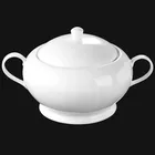 12 inch Unique Elegant Round Shaped Fine New Bone China Hotel Restaurant Soup Tureen Bowls