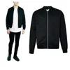 wholesale fashion style Black Bomber Jacket plain black mens winter jackets custom mens jackets