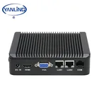 Dual lan mini pc with original windows10 OS, 2GB DDR3 ram 32GB SSD Max 128GB fanless desktop computer