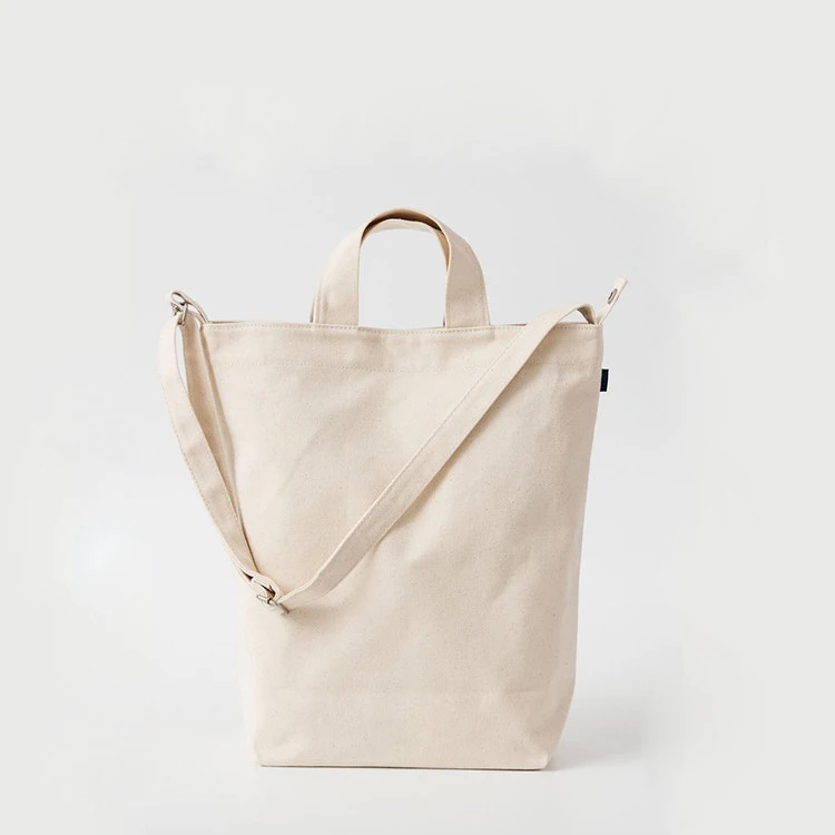 blank with long strip high quality canvas cotton cloth bag