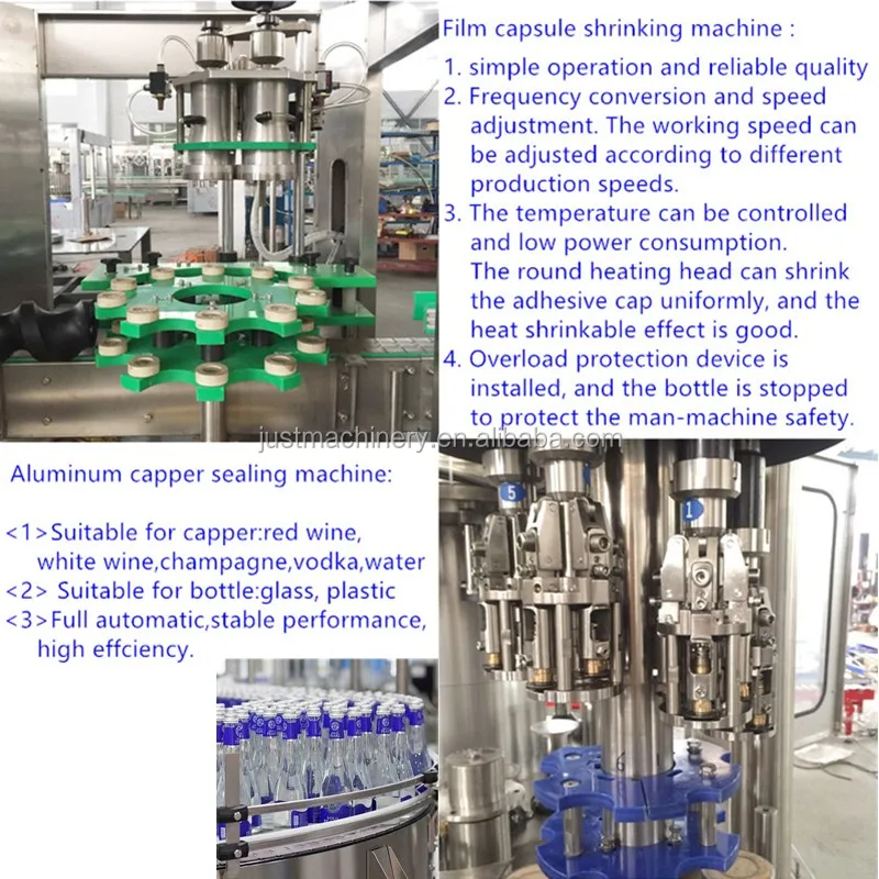 Automatic glass bottle champagne filling machine bottling plant manufacturer