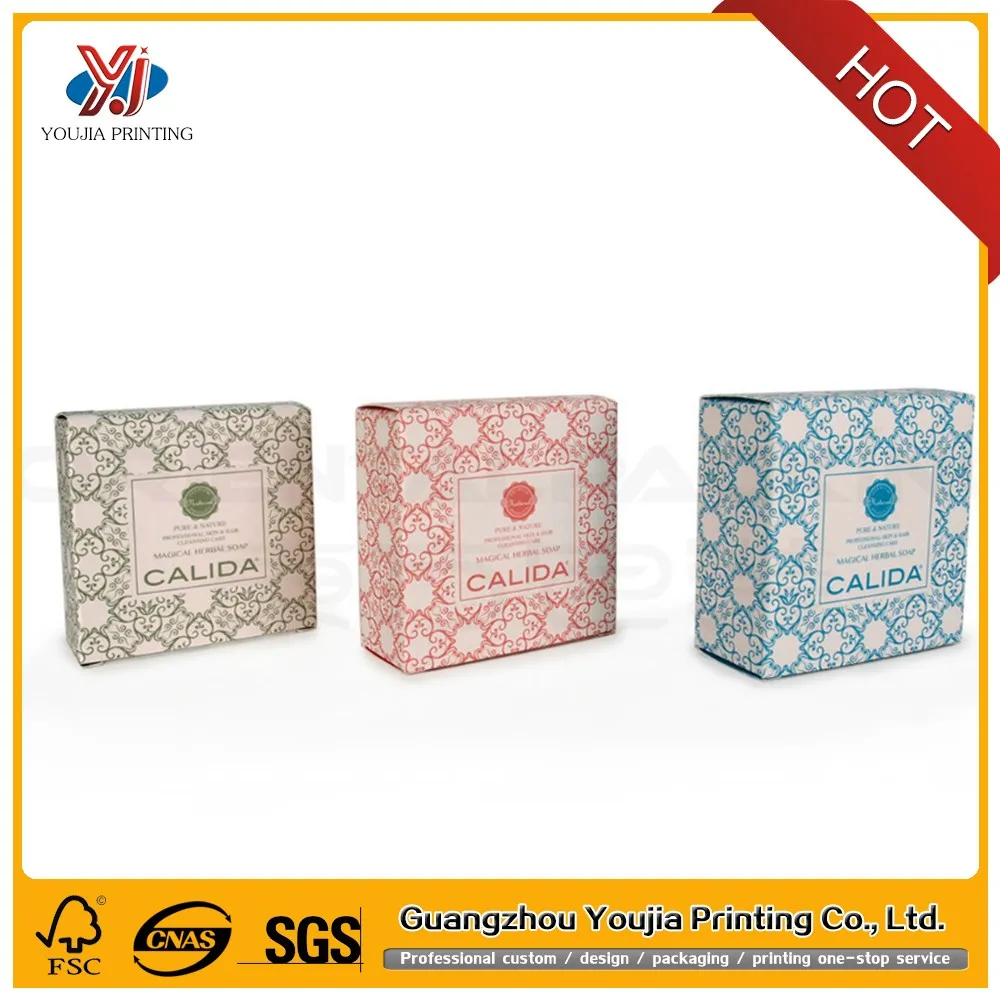 factory handmade soap carton printed packaging box with window