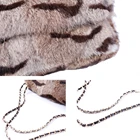 Luxury design fashion style leather cover ladies printed rabbit fur shoulder bag