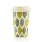Wholesale14oz reusable bamboo fiber coffee cups dishwasher safe