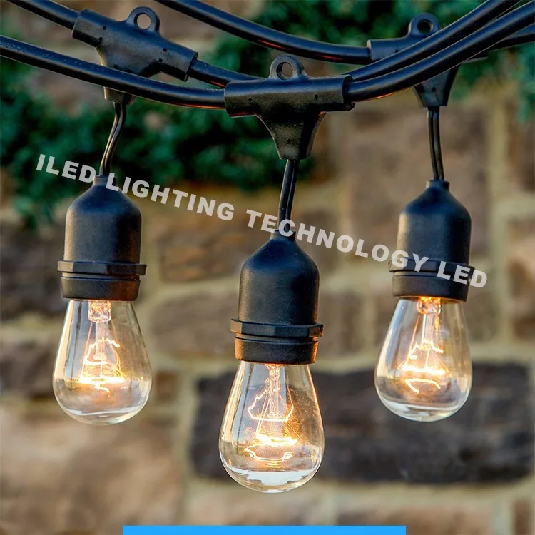 Eu Us Plug Commercial Outdoor String Lights Decorative Christmas Party Wedding Lights Waterproof ...