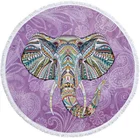 Factory selling customized elephant large beach round towel microfiber