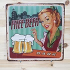 Factory supply directly indoor decorative craft embossed metal vintage sign