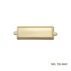 China Manufacturer rectangle metal brand logo custom metal logo plate for handbags