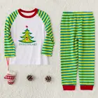 2019 hot sale kids girls Green Tree Printed Family Pajamas clothing set