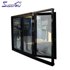 Aluminium new style Canada standard frameless folding glass doors