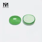 Flat Back Oval Precious Emerald Green Glass Cabochon Fake Jade Stones