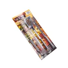 3 pcs stainless steel grill cleaning bbq set