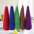 Hot sale super absorbent cleaning cloth microfiber coral velvet hand kitchen towel
