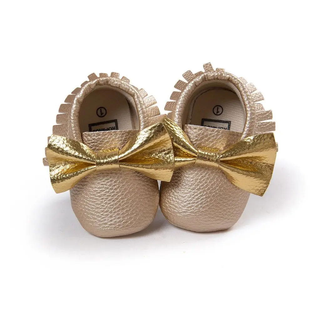 The same paragraph seven! Color bowknot tassel soft bottom shoes baby shoes mens age 0217