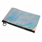 Fashion design Transparent PVC Candy Color Laser pvc zipper bag pouch for cosmetic