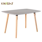Fashion design restaurant furniture solid oak wood legs dining room table in kerala