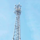 galvanized steel antenna bts large telecommunication mast gsm base station 30 meters 3 legs steel pipe tower