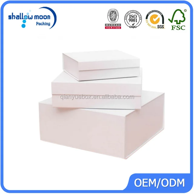 luxury white cardboard/rigid packaging paper jewelry/gift box