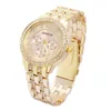 Luxury Geneva Brand fashion gold watch women ladies Crystal dress quartz wrist watch
