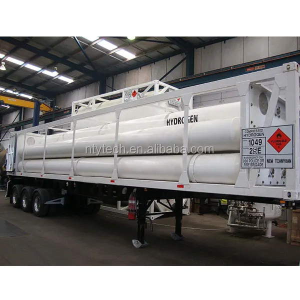Nitrogen/Oxygen/Argon/Hydrogen Mobile Jumbo Tube Skid Container Semi