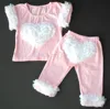 Two Pieces Set Children Girl Valentine's Day Outfit 6 Year Old Kids Fall Winter Wear Clothing