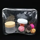 Eco-friendly promotional small transparent PVC makeup bag multifunction zipper cosmetic pouch