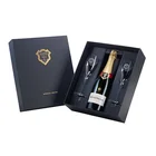 Luxury single bottle wine and two glasses set packaging paper gift box