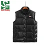 Factory supplier printing black thicken waistcoat outdoor mens down vest