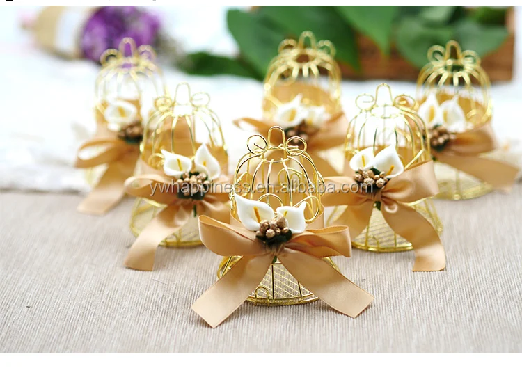 of wedding baby metal candy boxes thank you for visting