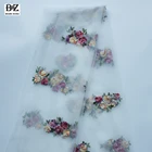Warp 100% Fabric Polyester Fabric HIgh Quality 100% Polyester Embroidery Lace Mesh Fabric For Dress