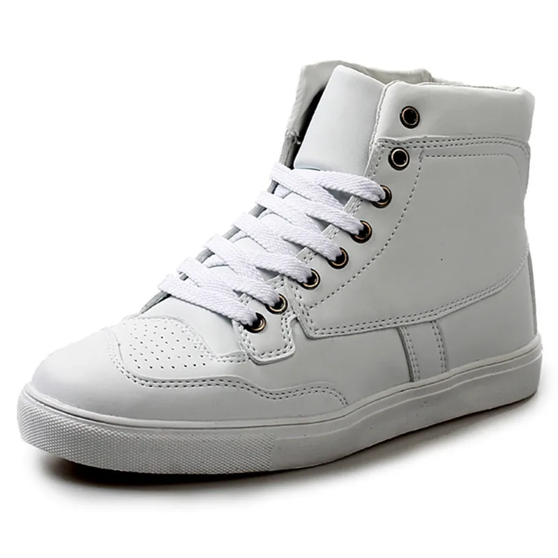 2015 Hot Men Shoes Tenis Black Blue Fashion Winter Autumn Leather Shoe For Men Casual White High Top Shoes Sneakers Men