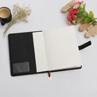 B5 Journal Diary PU Leather Notebook black cover notebook