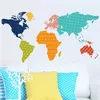 Removeable PVC Wall Sticker World Map Wall Paper Art Home Decor for Living Room(ZYPA036NN)