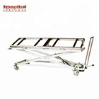 304 Stainless steel mortuary corpse trolley for hospital and funeral field