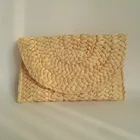 Natural Cornhusk Handwoven Straw Clutch bag
