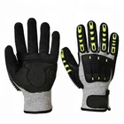 Level 5 HPPE Hand Protection TPR Work Sandy Nitrile Cut Resistant Heavy Duty Impact Gloves
