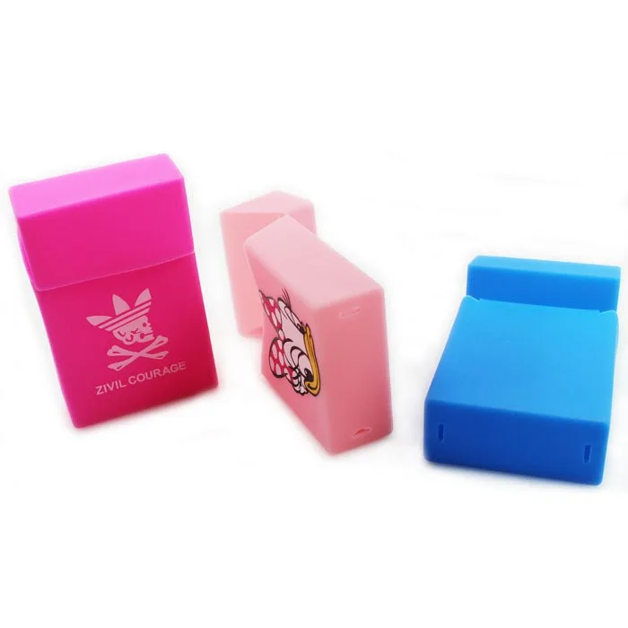 Custom printing silicone cigarette case ,silicone cigarette pack