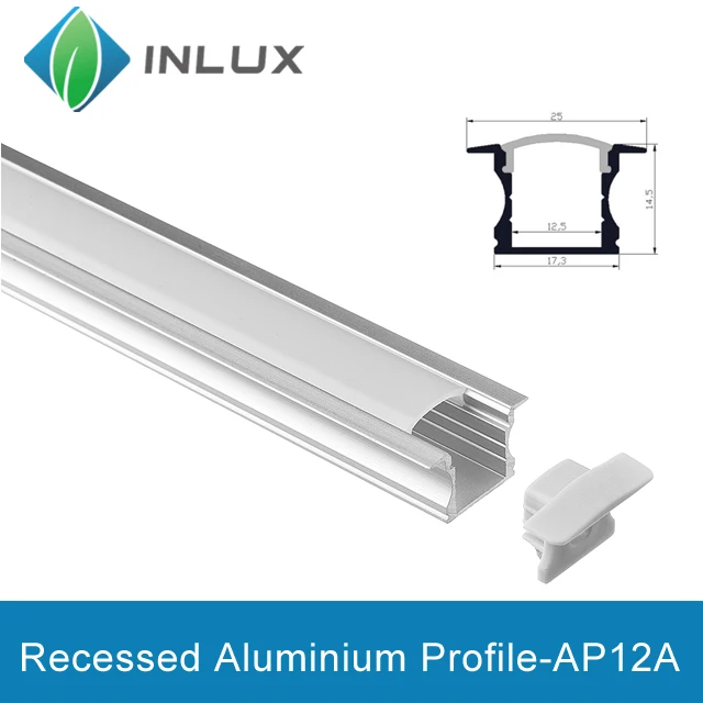 inlux ap12a recessed led linear light led strip light aluminium