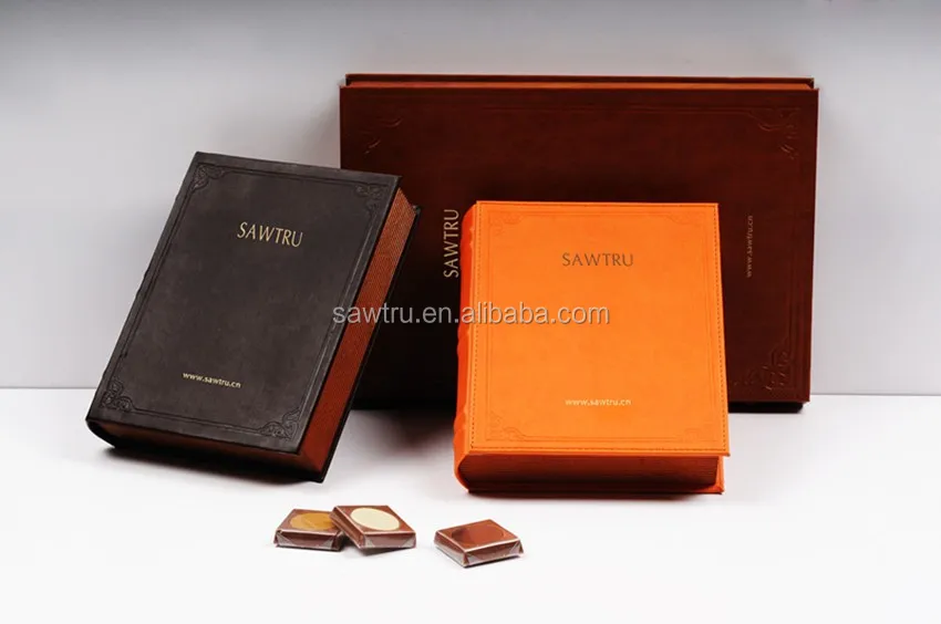 high quality book shape homemade chocolate packaging gift box