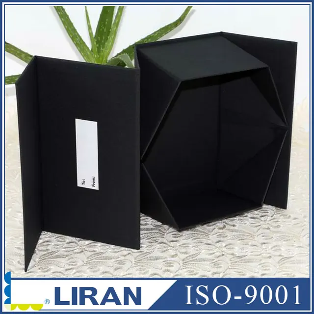 folding magnetic cardboard matte black gift boxes wholesale
