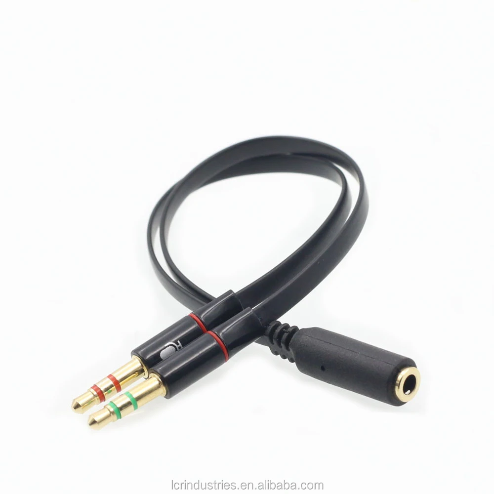 R45Male to double 3.5mm Female Headset Audio Splitter Cable - ANKUX.COM