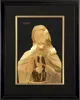 Hot sale 24K Gold 3D Foil Photo Frame With Jesus For Christmas Gift