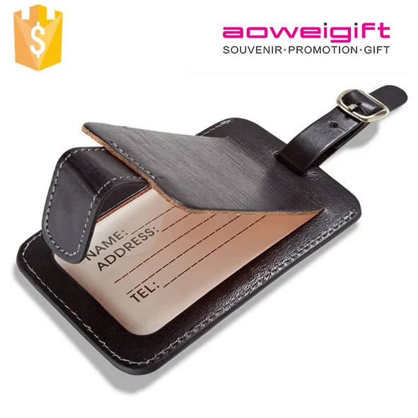 shaped travel luggage tag promotional gift pu material bag