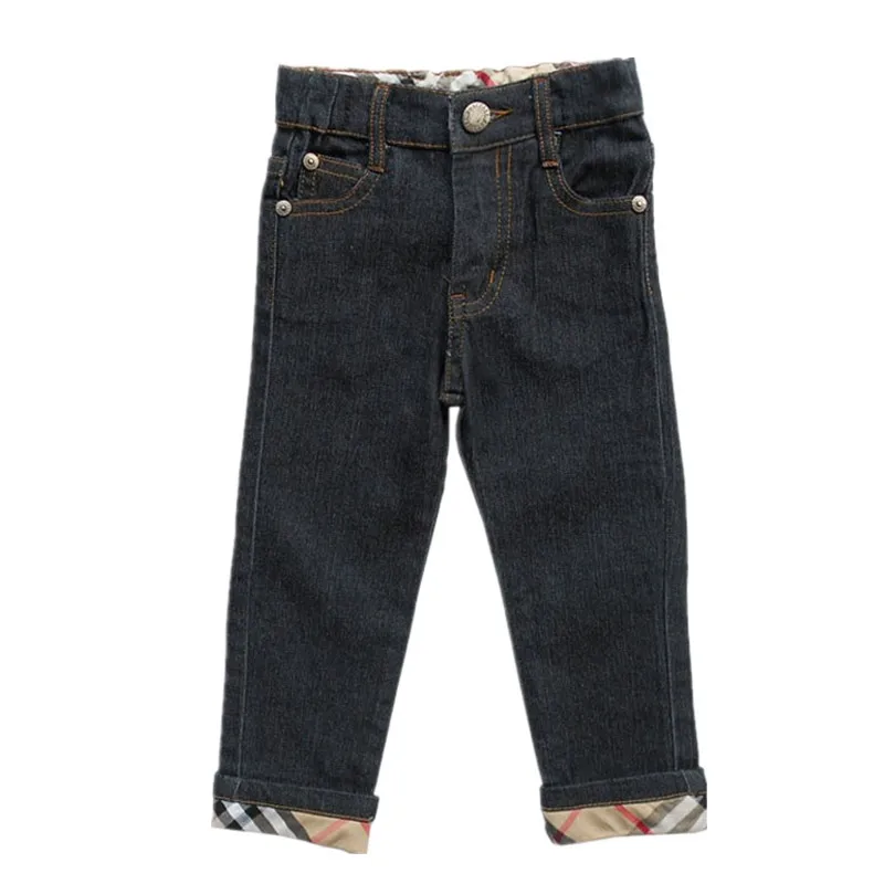 Fashion boys jeans high quality kids clothes brand baby boy clothing plaid design children clothing spring summer denim pants