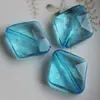 Crystal Clear Acrylic Plastic Faceted Rhombus Beads