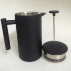 Black French Coffee Press Stainless Steel French Press Coffee Pot Maker