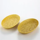 Wholesale home yellow ceramic dessert dry fruit plate decoration