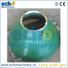 Metso GP11,GP11F cone crusher spare wear parts manganese casting concave mantle and bowl liner